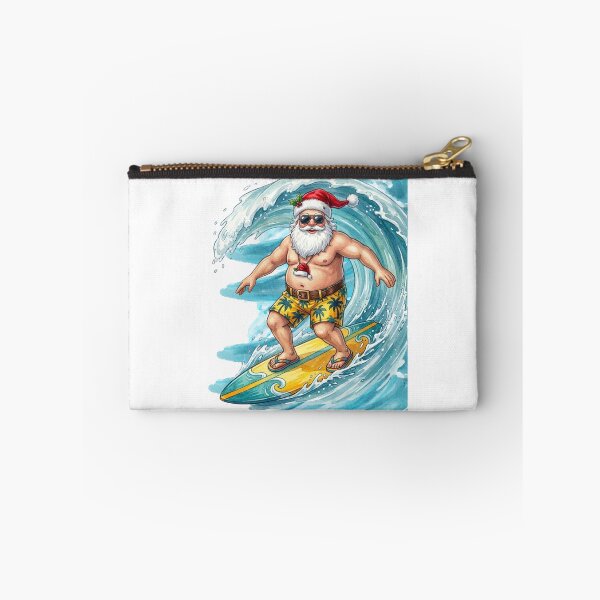 Item preview, Surfing Santa Claus Christmas in July designed and sold by VibranPalette.