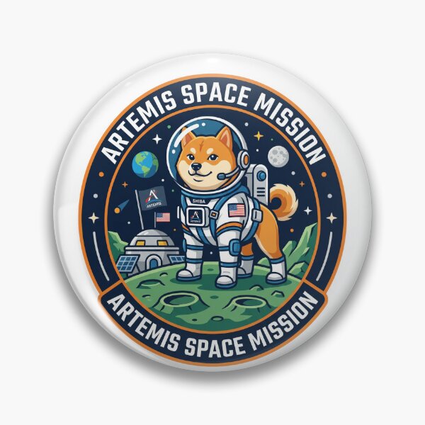 Item preview, Shiba Inu Astronaut Artemis Space Mission Lunar Base designed and sold by PictoVibe.