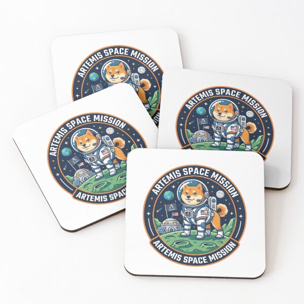 Item preview, Shiba Inu Astronaut Artemis Space Mission Lunar Base designed and sold by PictoVibe.