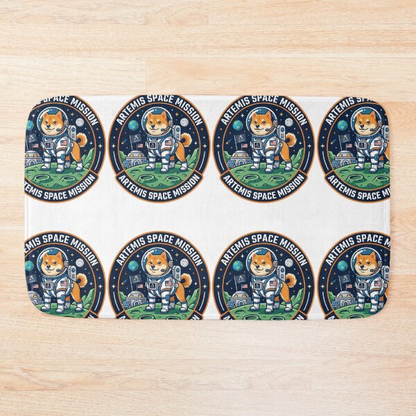 Item preview, Shiba Inu Astronaut Artemis Space Mission Lunar Base designed and sold by PictoVibe.