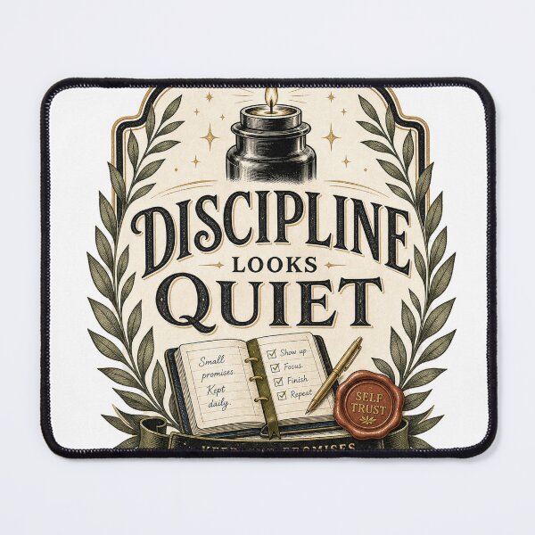 Item preview, Discipline Looks Quiet Self Improvement Design designed and sold by houseoflushella.