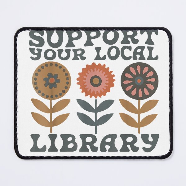 Item preview, Groovy Support Your Local Library Book Reader Lover Bookworm T-Shirt designed and sold by kevincuellar.