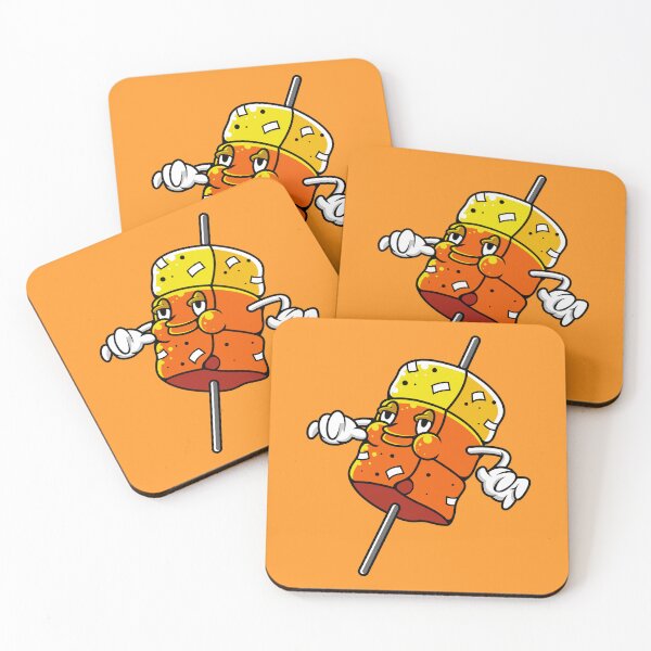 Item preview, Retro Cartoon Cute Tofu Skewer Mascot designed and sold by Lexkon Liu's art.