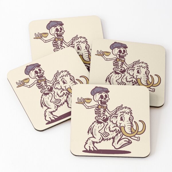 Item preview, Retro Skeleton Riding Woolly Mammoth designed and sold by Amir Faysal.