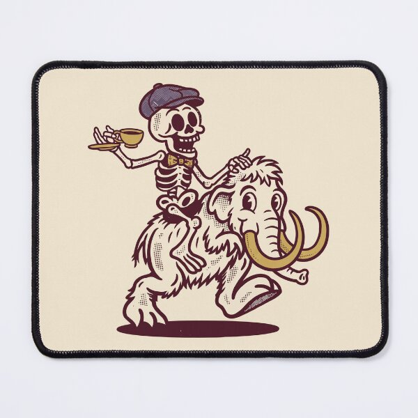 Item preview, Retro Skeleton Riding Woolly Mammoth designed and sold by Amir Faysal.