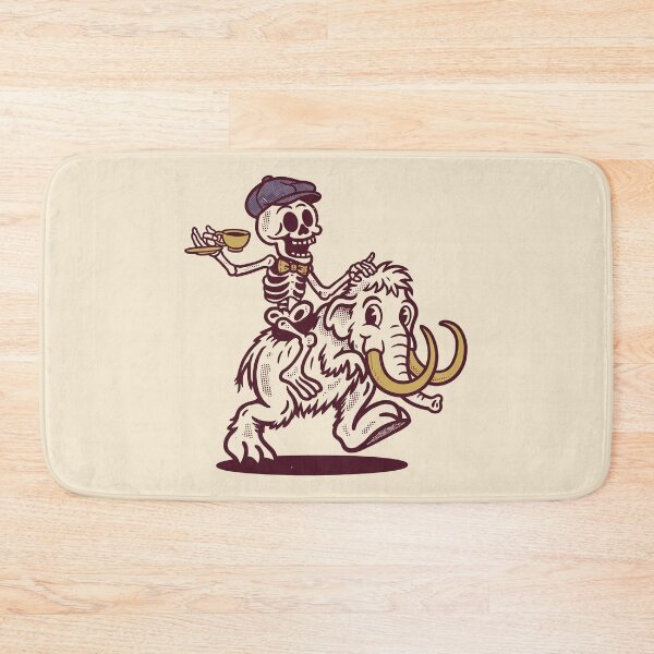 Item preview, Retro Skeleton Riding Woolly Mammoth designed and sold by Amir Faysal.