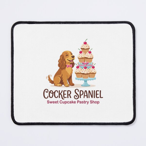 Item preview, Cocker Spaniel Sweet Cupcake Pastry Shop Vanilla Frosting designed and sold by PictoVibe.
