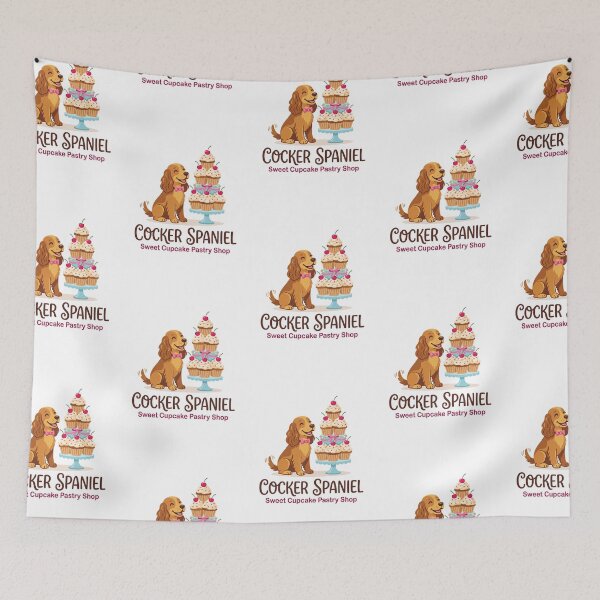 Item preview, Cocker Spaniel Sweet Cupcake Pastry Shop Vanilla Frosting designed and sold by PictoVibe.