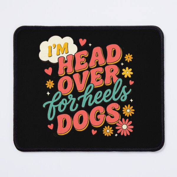 Item preview, I'm Head Over Heels for Dogs Retro Dog Lover Vibes designed and sold by TeeSpectrume.