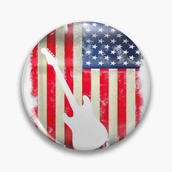 Item preview, Guitarist USA American Flag 4th of July Patriotic Guitar T-Shirt designed and sold by Voila-creative.