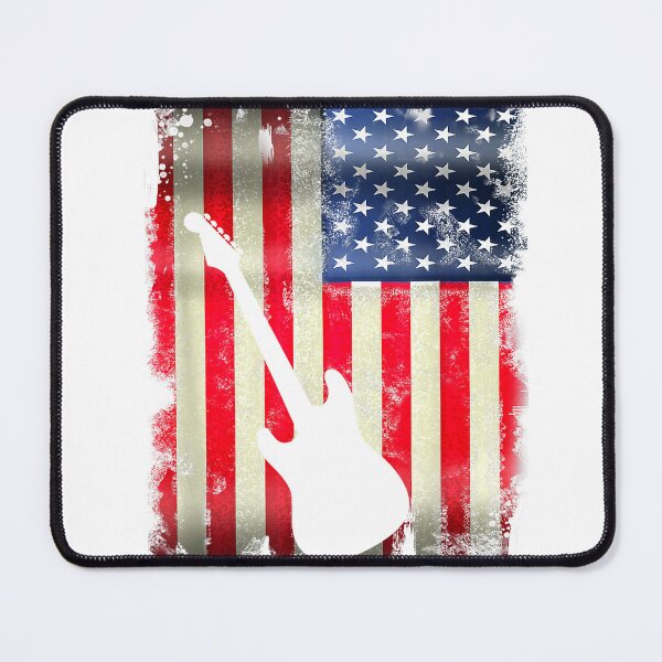 Item preview, Guitarist USA American Flag 4th of July Patriotic Guitar T-Shirt designed and sold by Voila-creative.