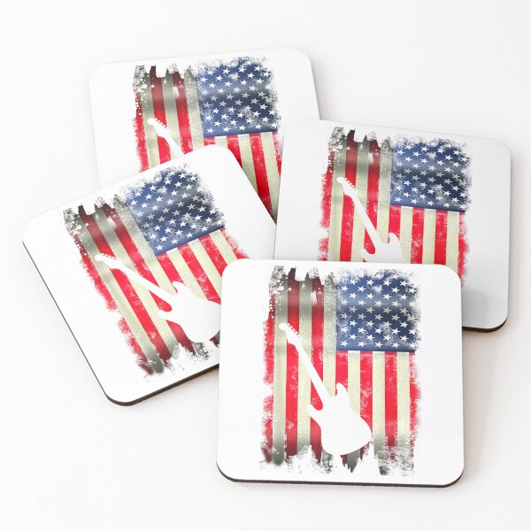 Item preview, Guitarist USA American Flag 4th of July Patriotic Guitar T-Shirt designed and sold by Voila-creative.