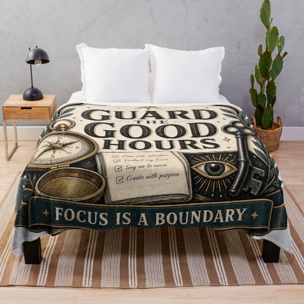 Item preview, Guard The Good Hours Focus Is A Boundary Design designed and sold by houseoflushella.