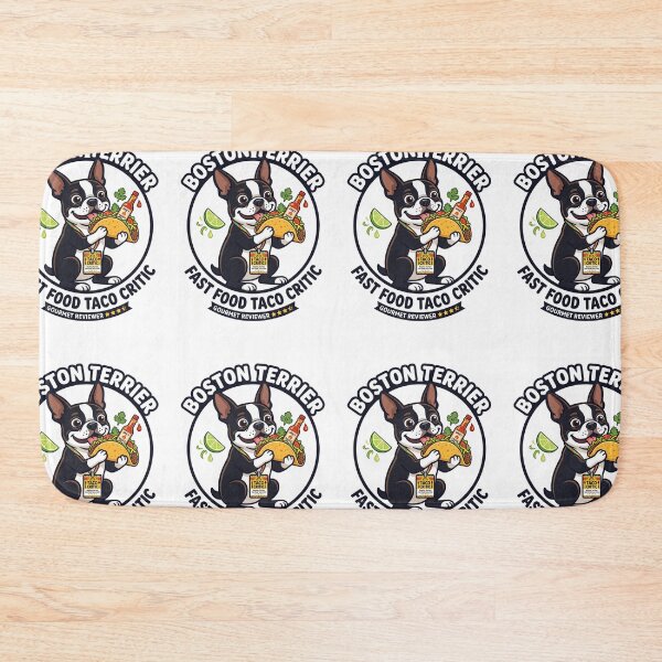 Item preview, Boston Terrier Fast Food Taco Critic Mexican Lime designed and sold by PictoVibe.