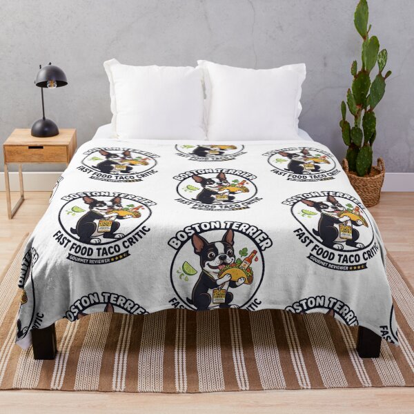 Item preview, Boston Terrier Fast Food Taco Critic Mexican Lime designed and sold by PictoVibe.