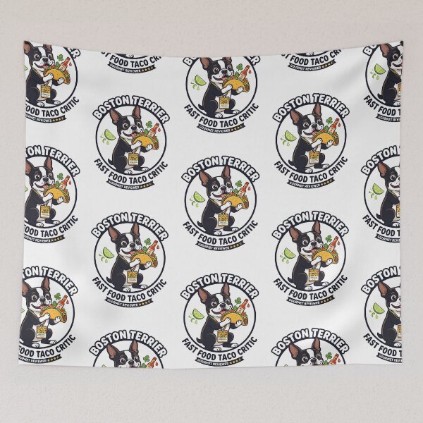 Item preview, Boston Terrier Fast Food Taco Critic Mexican Lime designed and sold by PictoVibe.