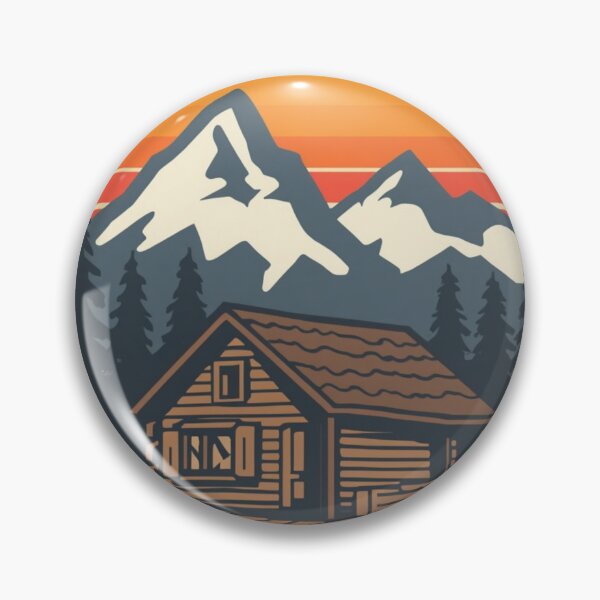 Item preview, Vintage Mountain Cabin Sunset designed and sold by redblink store.