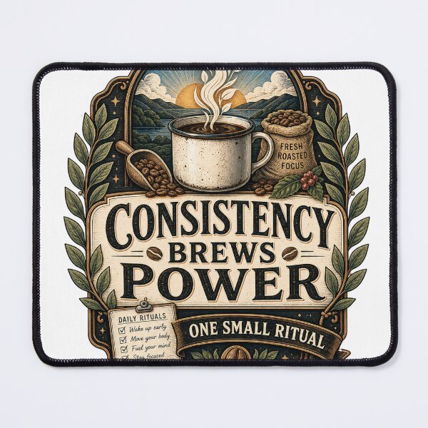 Item preview, Consistency Brews Power Morning Routine Design designed and sold by houseoflushella.