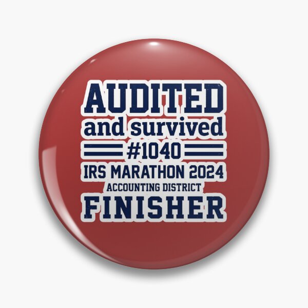 Item preview, Audited and Survived — IRS Marathon 2024 Finisher — Funny Accountant Shirt designed and sold by HAPPY HARBOR DESIGN .