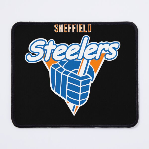Artikelvorschau, Sheffield Steelers Hockeyhandschuh-Abzeichen entworfen und verkauft von Editlab.
