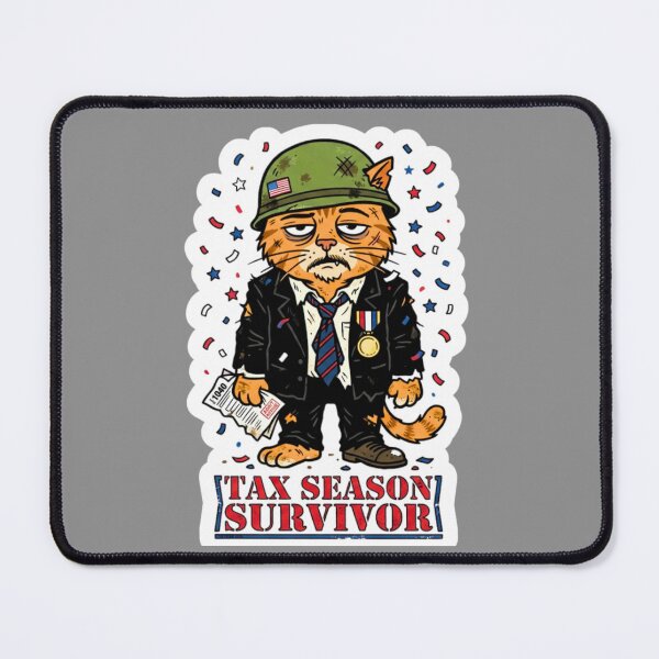 Item preview, Tax Season Survivor — Funny Accountant Cat T-Shirt designed and sold by HAPPY HARBOR DESIGN .