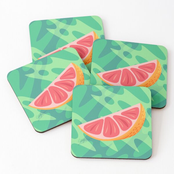 Item preview, Summer Grapefruit Series: Cocktail Sliced Grapefruit Wedge designed and sold by ElisabethDraws.