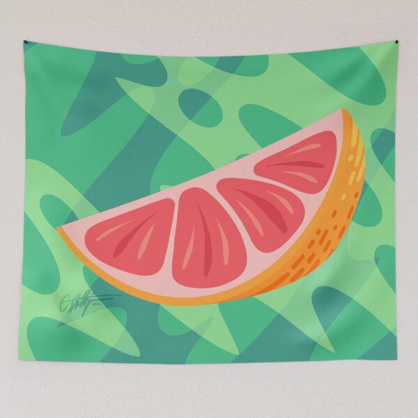 Item preview, Summer Grapefruit Series: Cocktail Sliced Grapefruit Wedge designed and sold by ElisabethDraws.