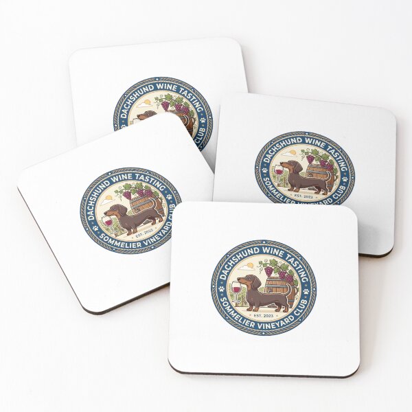 Item preview, Dachshund Wine Tasting Sommelier Vineyard Club Red designed and sold by PictoVibe.