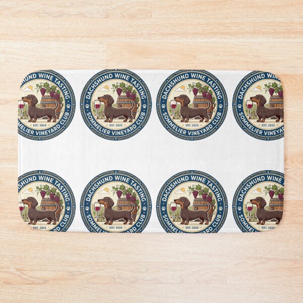 Item preview, Dachshund Wine Tasting Sommelier Vineyard Club Red designed and sold by PictoVibe.