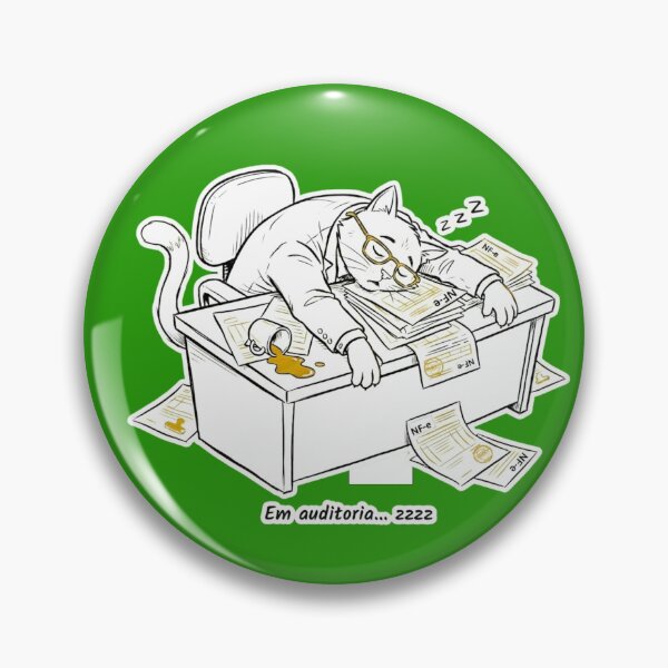 Item preview, En Auditoria... zzzz — Gato Contador Dormido (Em Auditoria... zzzz — Gato Contador Dormindo) designed and sold by HAPPY HARBOR DESIGN .