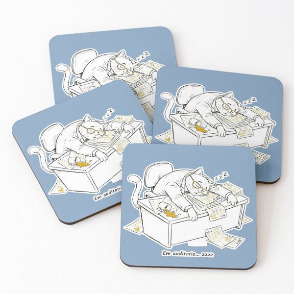 Item preview, En Auditoria... zzzz — Gato Contador Dormido (Em Auditoria... zzzz — Gato Contador Dormindo) designed and sold by HAPPY HARBOR DESIGN .