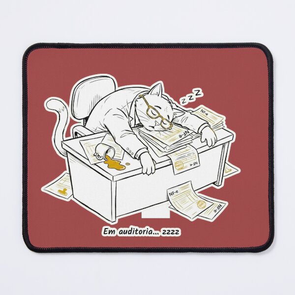Item preview, In Audit... zzzz — Sleeping Accountant Cat (Em Auditoria... zzzz — Gato Contador Dormindo) designed and sold by HAPPY HARBOR DESIGN .