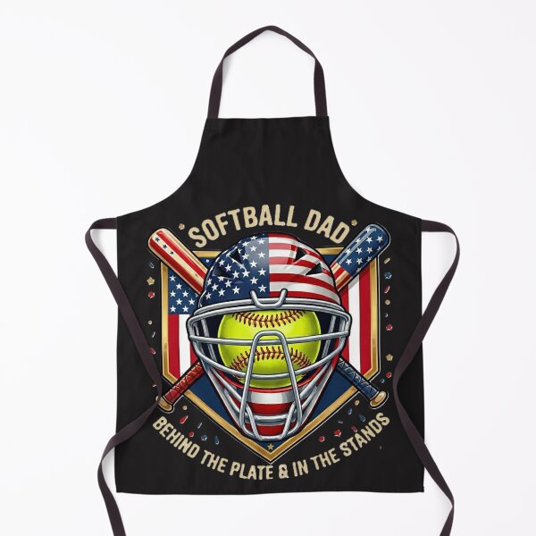 Item preview, Patriotic Softball Dad Catcher Mask American Flag Graphic designed and sold by NCalNoveltees.