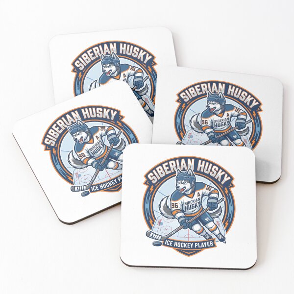 Item preview, Siberian Husky Ice Hockey Player Winter Skater designed and sold by PictoVibe.