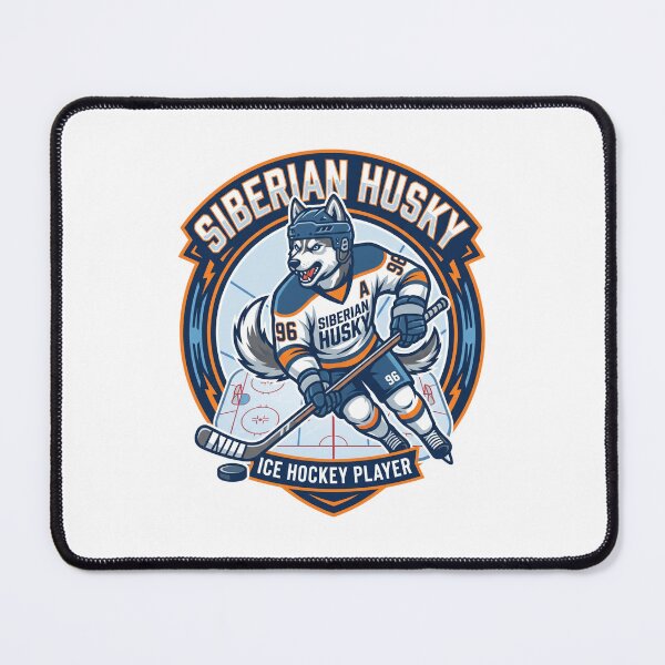 Item preview, Siberian Husky Ice Hockey Player Winter Skater designed and sold by PictoVibe.