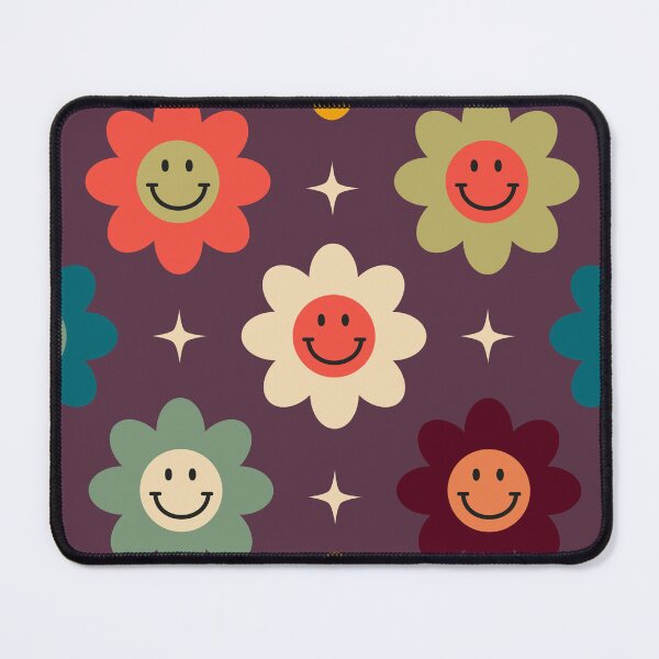 Item preview, Retro Smiley Flower Pattern | Groovy 70s Floral Seamless Design | Cute Vintage Daisy Aesthetic designed and sold by RJACreative.