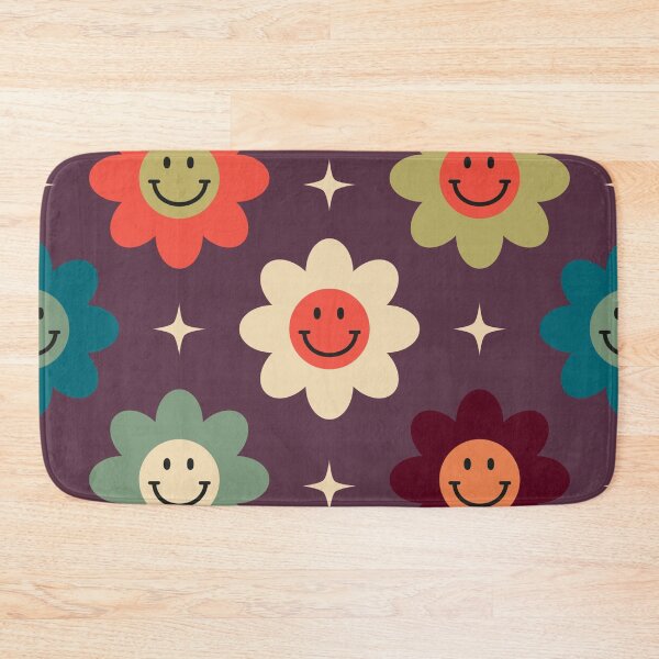 Item preview, Retro Smiley Flower Pattern | Groovy 70s Floral Seamless Design | Cute Vintage Daisy Aesthetic designed and sold by RJACreative.
