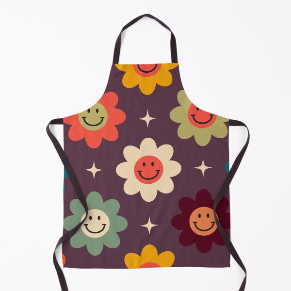Item preview, Retro Smiley Flower Pattern | Groovy 70s Floral Seamless Design | Cute Vintage Daisy Aesthetic designed and sold by RJACreative.