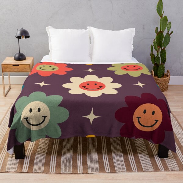 Item preview, Retro Smiley Flower Pattern | Groovy 70s Floral Seamless Design | Cute Vintage Daisy Aesthetic designed and sold by RJACreative.