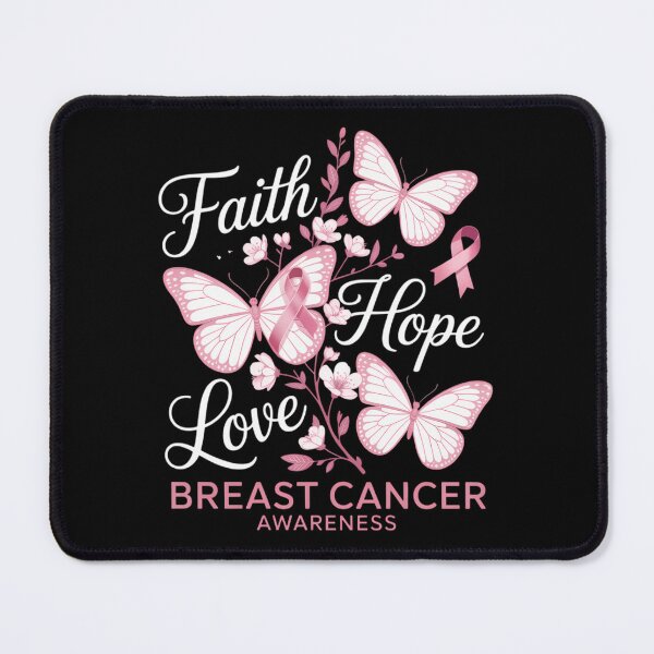 Item preview, Butterfly Faith Hope Love Ribbon Breast Cancer Awareness designed and sold by sailorjessiArt.