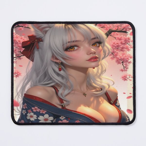 Item preview, Cherry Blossoms | Furry Fantasy Pretty Catgirl Portrait designed and sold by KasaHunterHarem.