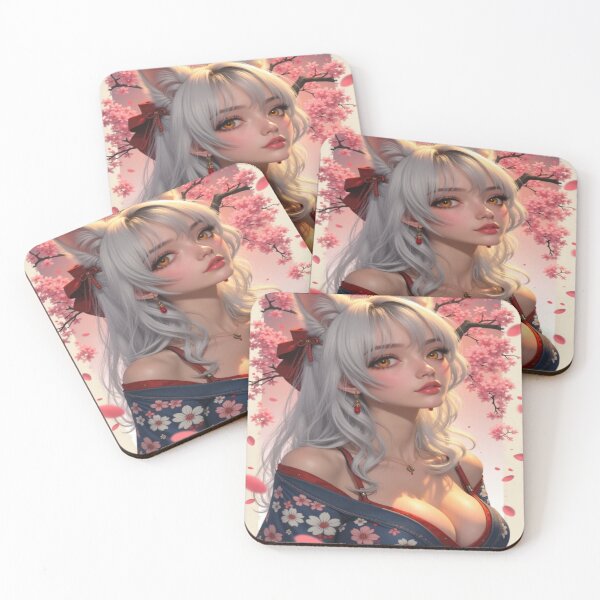 Item preview, Cherry Blossoms | Furry Fantasy Pretty Catgirl Portrait designed and sold by KasaHunterHarem.
