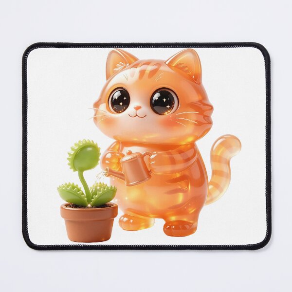 Item preview, Emerald Cat’s Dangerous Garden - Cute Venus Flytrap Gardener designed and sold by ABYSSLAB.