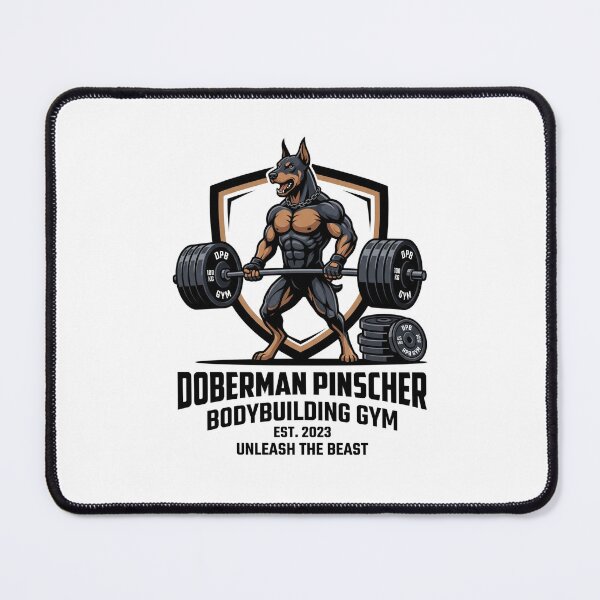Item preview, Doberman Pinscher Bodybuilding Weightlifting Fitness Gym designed and sold by PictoVibe.
