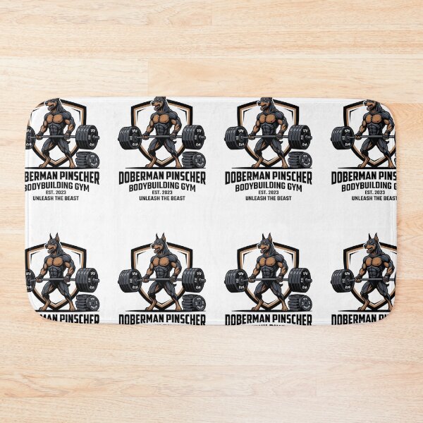 Item preview, Doberman Pinscher Bodybuilding Weightlifting Fitness Gym designed and sold by PictoVibe.