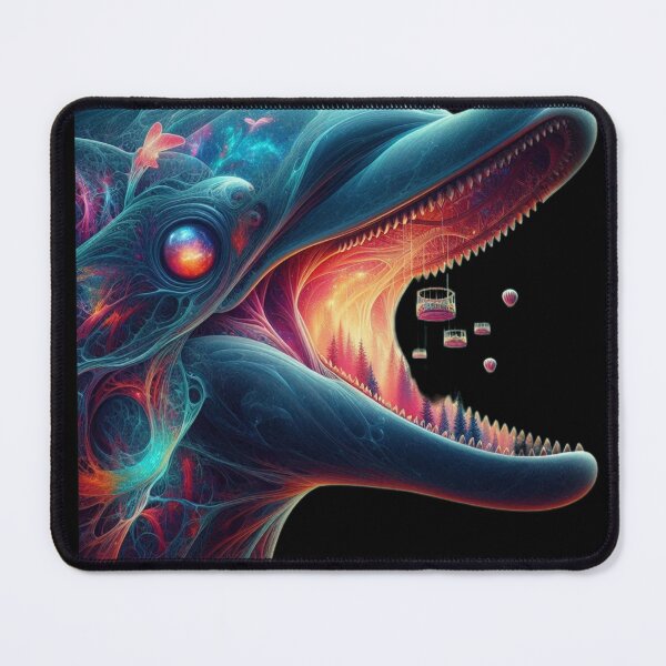Item preview, The Abyssal Abyss – Surreal Dolphin and Floating Carnival designed and sold by LujziWorld.