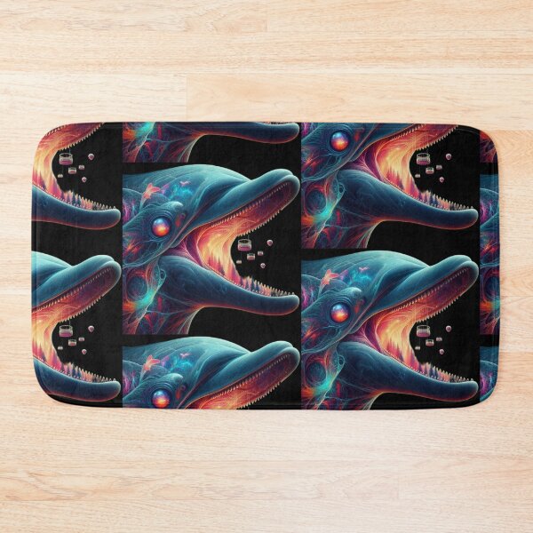 Item preview, The Abyssal Abyss – Surreal Dolphin and Floating Carnival designed and sold by LujziWorld.