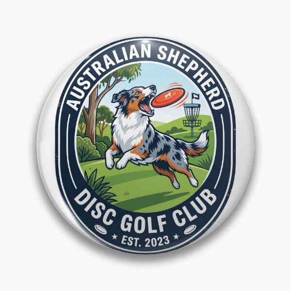 Item preview, Australian Shepherd Disc Golf Player Frisbee Course designed and sold by PictoVibe.