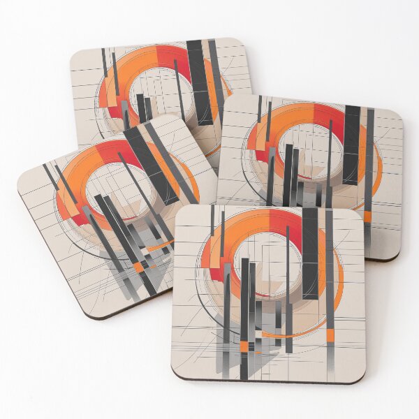 Item preview, Abstract Urban Geometry Circle | Modern Futuristic Digital Art designed and sold by semenol.