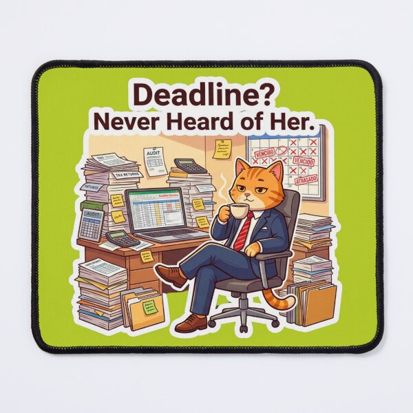 Item preview, Deadline Never Heard Of Her Cat designed and sold by HAPPY HARBOR DESIGN .